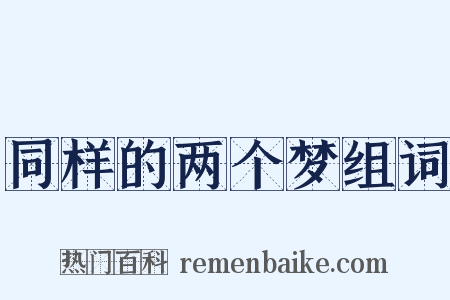 同样的两个梦组词是什么意思的图片